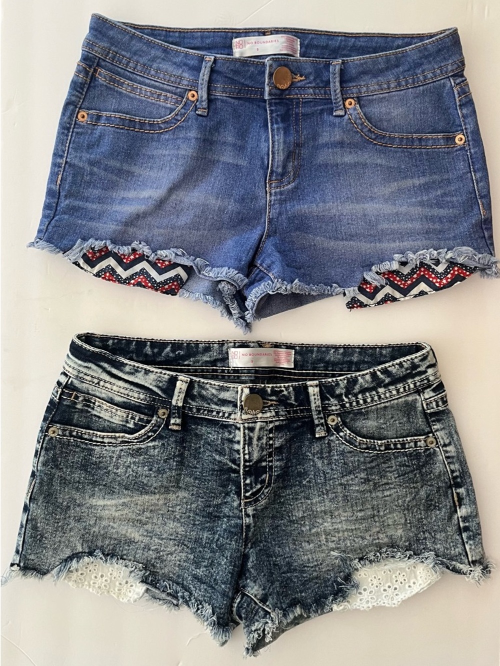 Patriotic & Lace cut off Jean short bundle sz 5